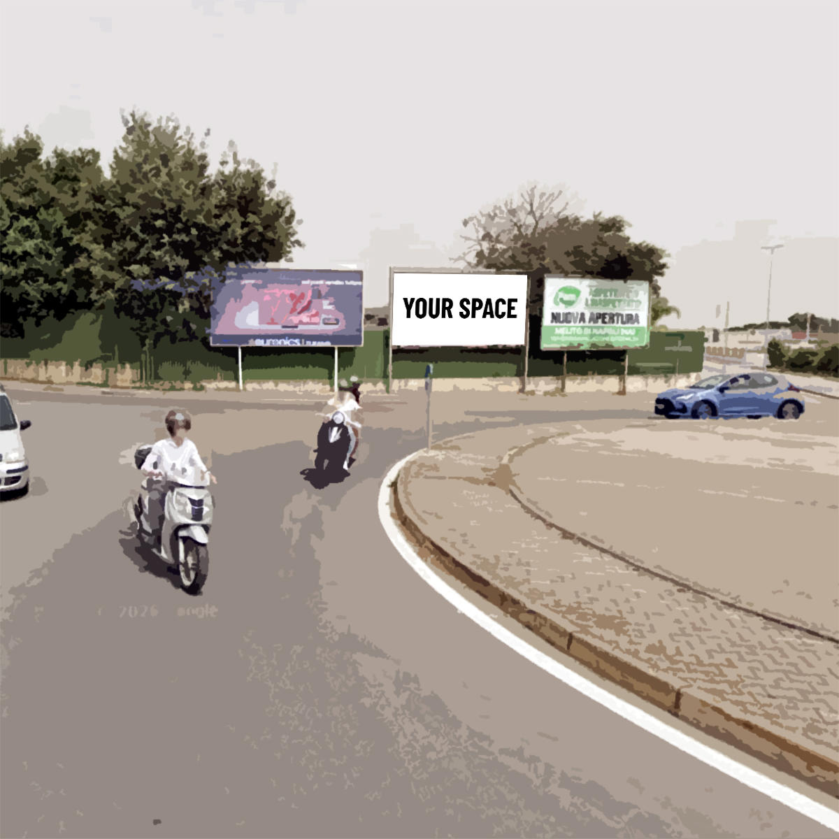 SPAZIO PUBBLICITARIO 600 x 300 Via Nuova Metropolitana (MUGNANO DI NAPOLI) Dal 19/10/2026 al 01/11/2026 14 giorni